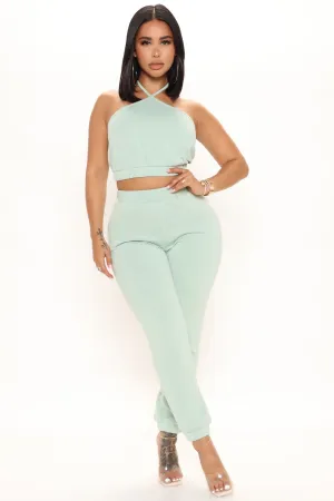 Been Through Enough Pant Set - Sage