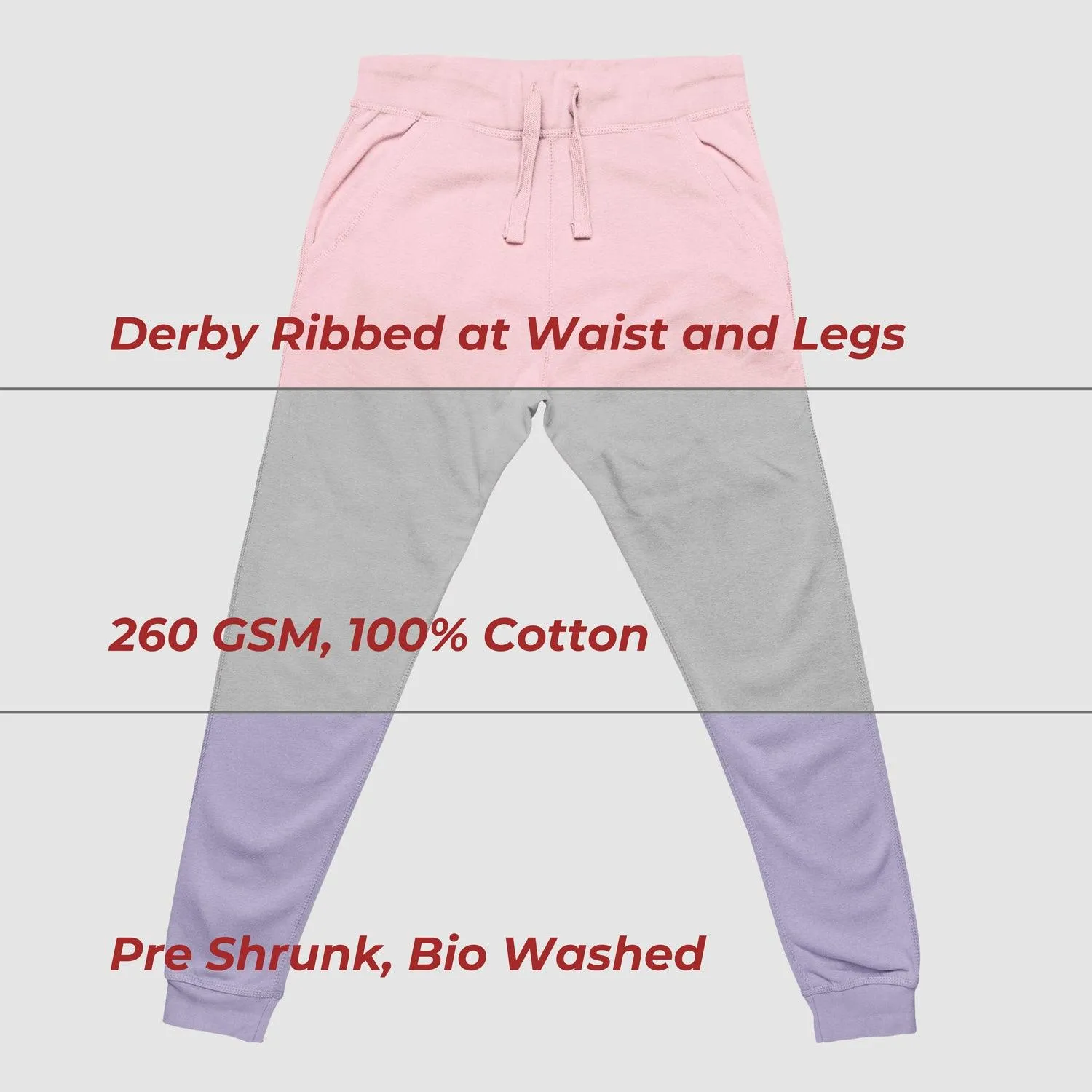 Pick Any 2 - Unisex Regular Fit Cotton Joggers - Combo Pack